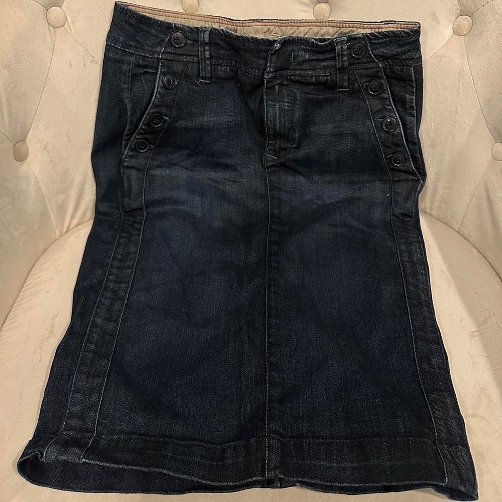 denim midi skirt